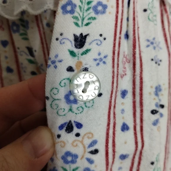 Vintage Lanz of Salzburg for L.L. Bean Long Flannel Nightgown Red White